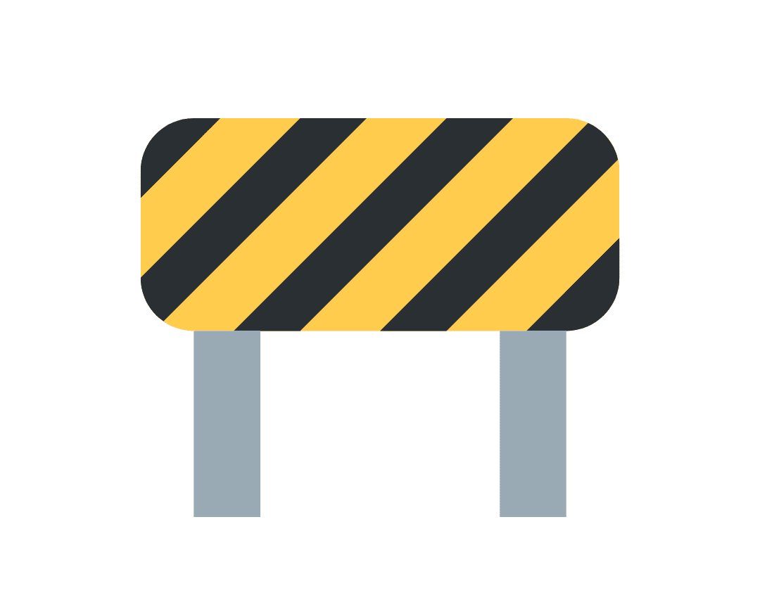 black and yellow barrier sign